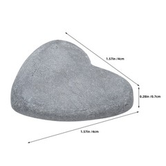 10Pcs Durable Heart Shaped Painting Stones Smooth Polished Rocks for Crafts