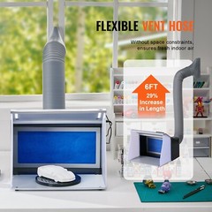 Portable Airbrush Spray Booth with Dual Fans and LED Lighting