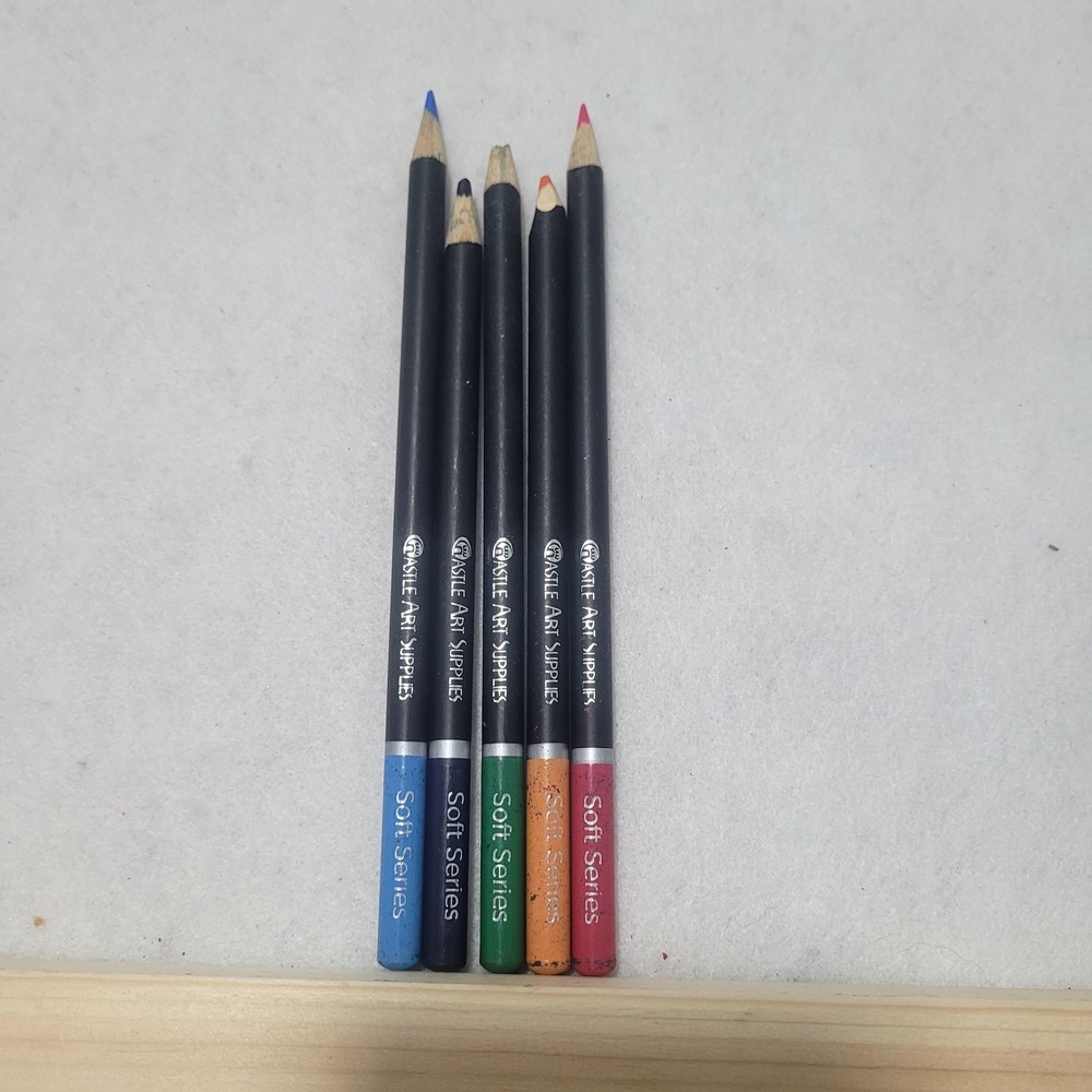 (5) Castle Arts Supplies Soft Series Colored Pencils (040, 042, 055, 017, 031)