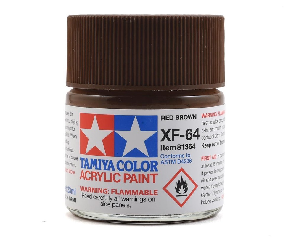Tamiya XF-64 Flat Red Brown Acrylic Paint (23ml) [TAM81364]