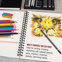 8.5″ x 11″ Hardbound Sketch Book 70 Pound (110gsm), Book of 80-Sheets (2 books)