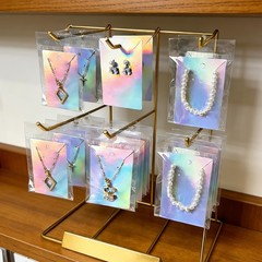 Holographic Earring Card Holder Paper Tags for DIY Ear Studs Necklace Jewelry