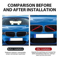 Pack-2 Car Grill Decorative Strips, 11.2″ x 1.1″ ABS Rustproof Sun-Proof Spor…