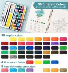 Workbook, Water Coloring Book, 12 Different Patterns of Original DIY Designs,…