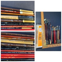 27 Vintage White / Sable Paint Brushes Sargent Simmons Winsor Newton Langnickel