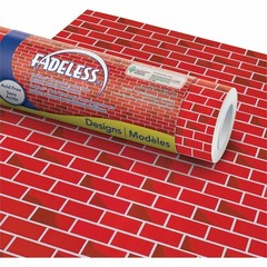 Pacon Two-tone Brick Design Fadeless Paper Roll – 48″ X 50 Ft – Red (56475)