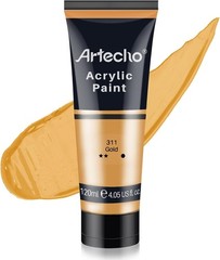 Gold Acrylic Paint, Gold Paint 120ml / 4.05oz Tubes, Art Craft Paints for Can…