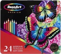 RoseArt Premium 24ct Soft Core Watercolor Pencils
