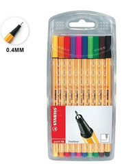 Stabilo Point 88 Fineliner Pen 0.4mm 10 pieces Solid Color for Notes and drawing