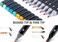 262 Colors Alcohol Markers Set, Dual Tips Blender Art Markers