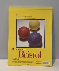 Strathmore 300 Series Bristol Vellum Pad 9″x12″ Tape Bound 20 Sheets