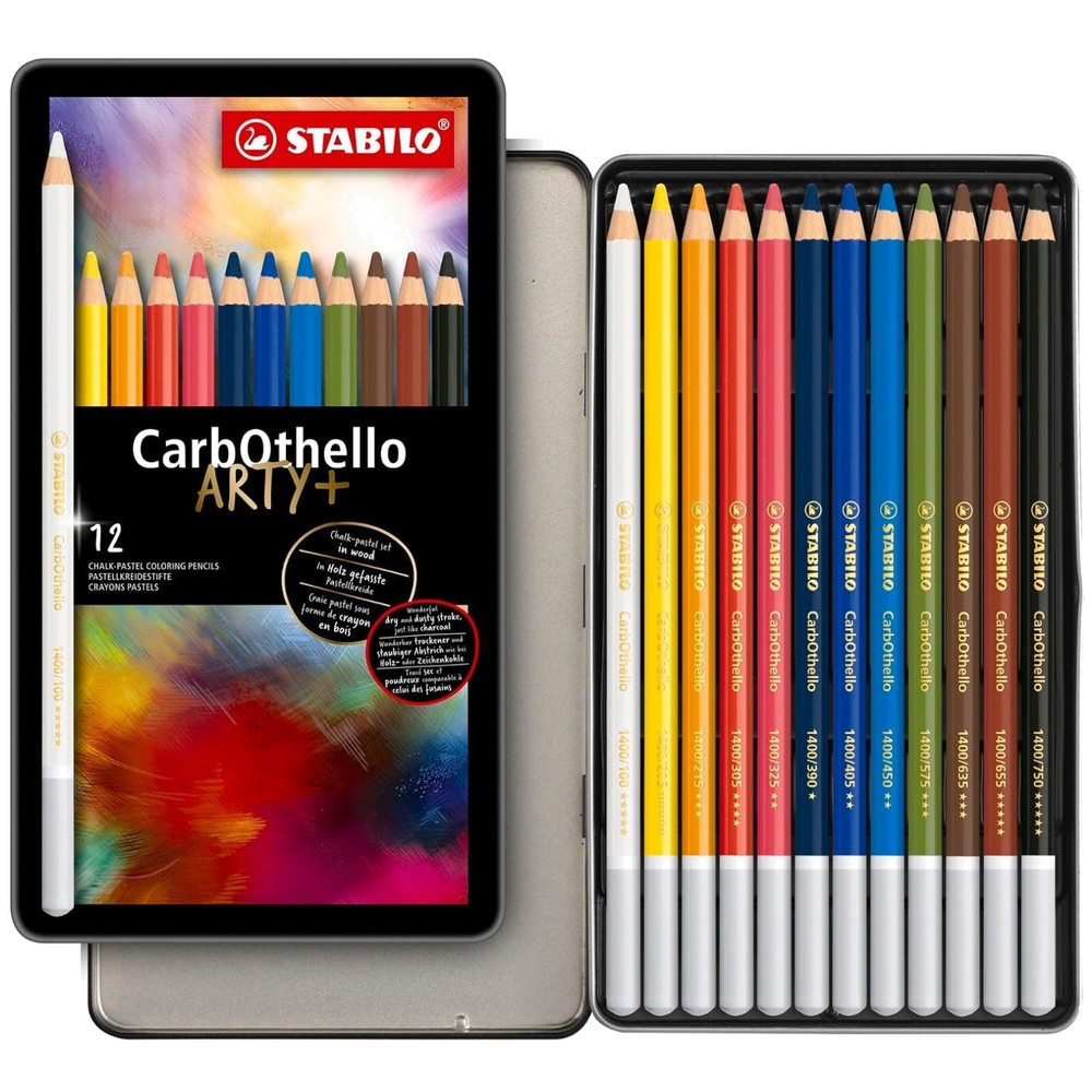 CarbOthello Chalk Pastel Pencils – Set of 12
