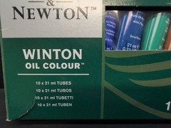 Winsor & Newton Winton Oil Colors Basic Paint Tube Set Assorted Colors 10 PCS