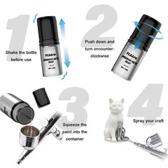 Chrome Airbrush Paint – 5 Colors, Ready-to-Use Alcohol-Based Metallic Airbrus…