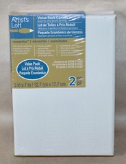 Artist Loft 5”X 7” Canvas Value Pack 2 Piece & 4 1/2” Tabletop Mini Easel