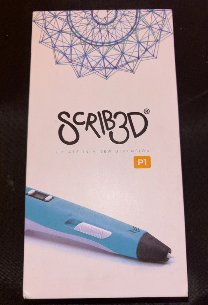 3D Printing Pen W/Display 3 Colors of PLA Filament Stencil Book Guide No Charger