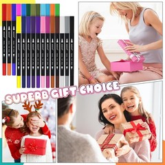 Dual Tip Art Markers – 24 Vibrant Colors for Creative Expression