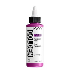 High Flow Acrylics Fluorescent Violet 4 Fl Oz Professional Paint Transparent