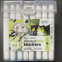 Artist Concepts Dual-Ended Alcohol Pastel Markers, 48 Count