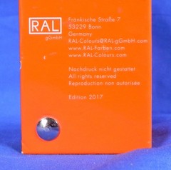 “RAL K5 Classic” Color Chart Set, 213 Cards (Swatches), Germany 2017 Edition