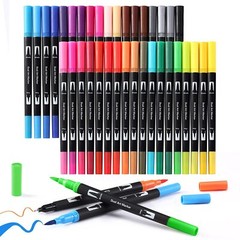 36 Colors Art Brush Markers for Adults Coloring Bullet Journaling Pens