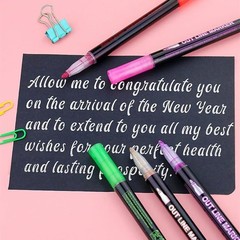 Super Sparkle Double Line Outline Markers 12 Colors Self Outline Metallic Pens