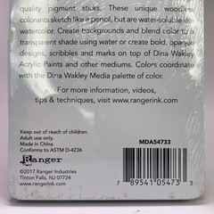 Dina Wakley Media Scribble Sticks Set 1 – 12 Water-Soluble Pigment Sticks
