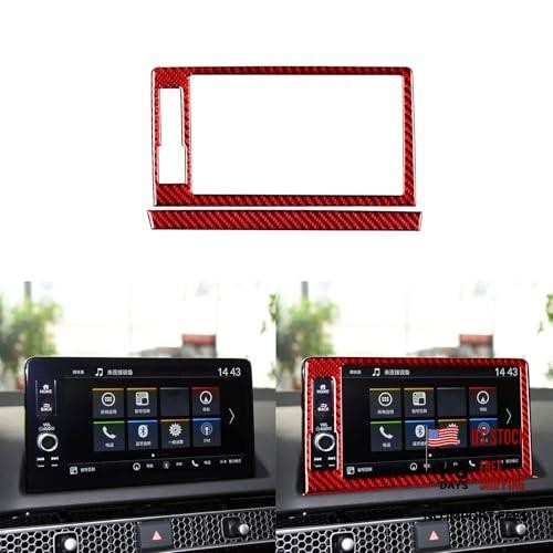 Real Carbon Fiber Interior Accessories Sticker Navigation Screen Frame Decal