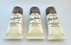 3 Grumbacher Pre-Tested Alizarine Crimson Oil Paints NOS 37ml P001