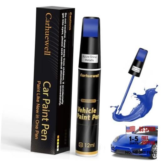 Blue Touch Up Paint for Cars, Auto Car Paint Azure Shine Metallic Blue Map