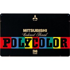 Mitsubishi Pencil K750036C Colored Pencils, Poly-Color No.7500, 36 Colors