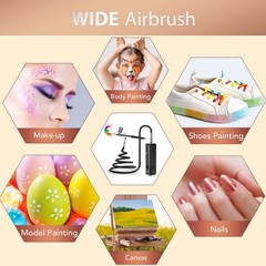 Airbrush Kit with Compressor, 32PSI Handheld Mini Air Brush Set, Portable