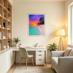 Beach Scenery Diamond Art Kits for Adults,5D Diamond Painting Kits for Beginners