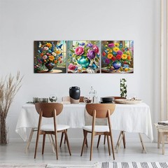 Diamond Painting Kits for Adults,3 Pack Flower Vase Diamond Art for Beginners…