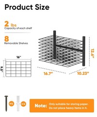 Wall Mount Art Drying Rack, 8 Removable Shelves Metal Paint Drying Rack, Spac…