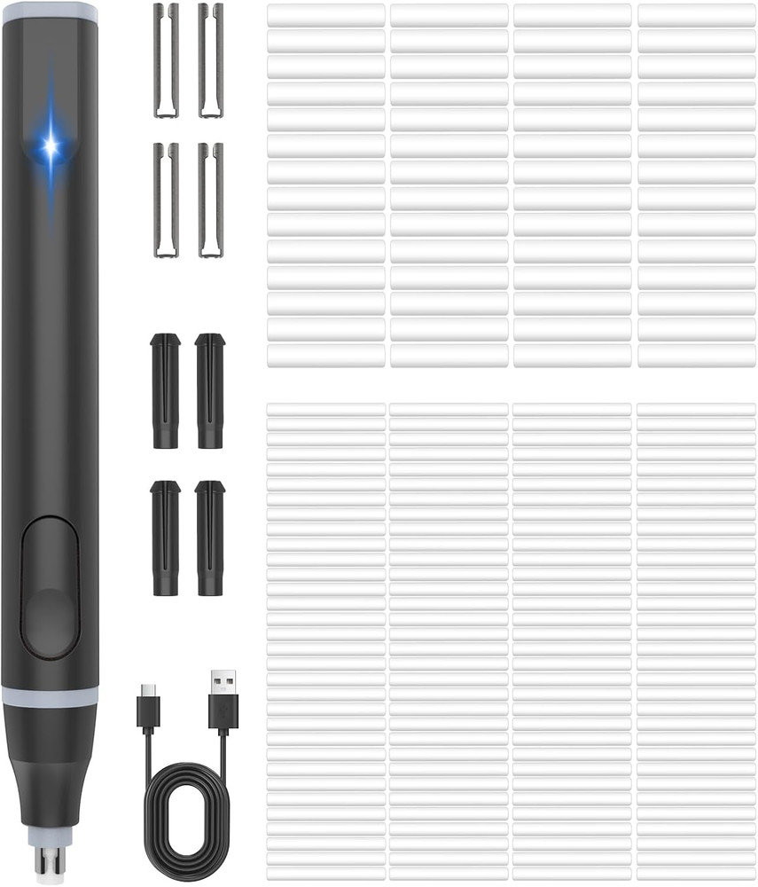 Electric Eraser, USB C Rechargeable Pencil Eraser with 220 Eraser Refills, 2 Era