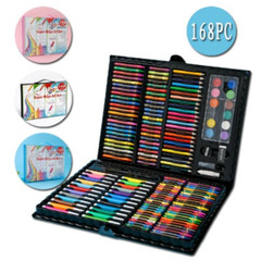 168pc Drawing Pen Art Set Colored Pencils and Sketch Charcoal Tool For Kids Xmas