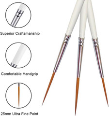 Detail Fine Paint Brushes 15 PCS Micro Mini Ultra Fine Point Miniature Acrylic