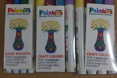 Lot of 12 SPEEDBALL Painters Opaque Paint Markers: 4 Basic Brights, 8 Craft NEW