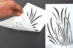 2 DESIGNS Mylar Camo Stencils Camouflage Gun Paint Duck Jon Boat Camo GRASS 2PK