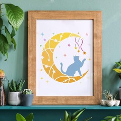 1set 16pcs Cat Stencils 7.8×7.8inch Plastic Cat Butterfly Drawing Painting sets