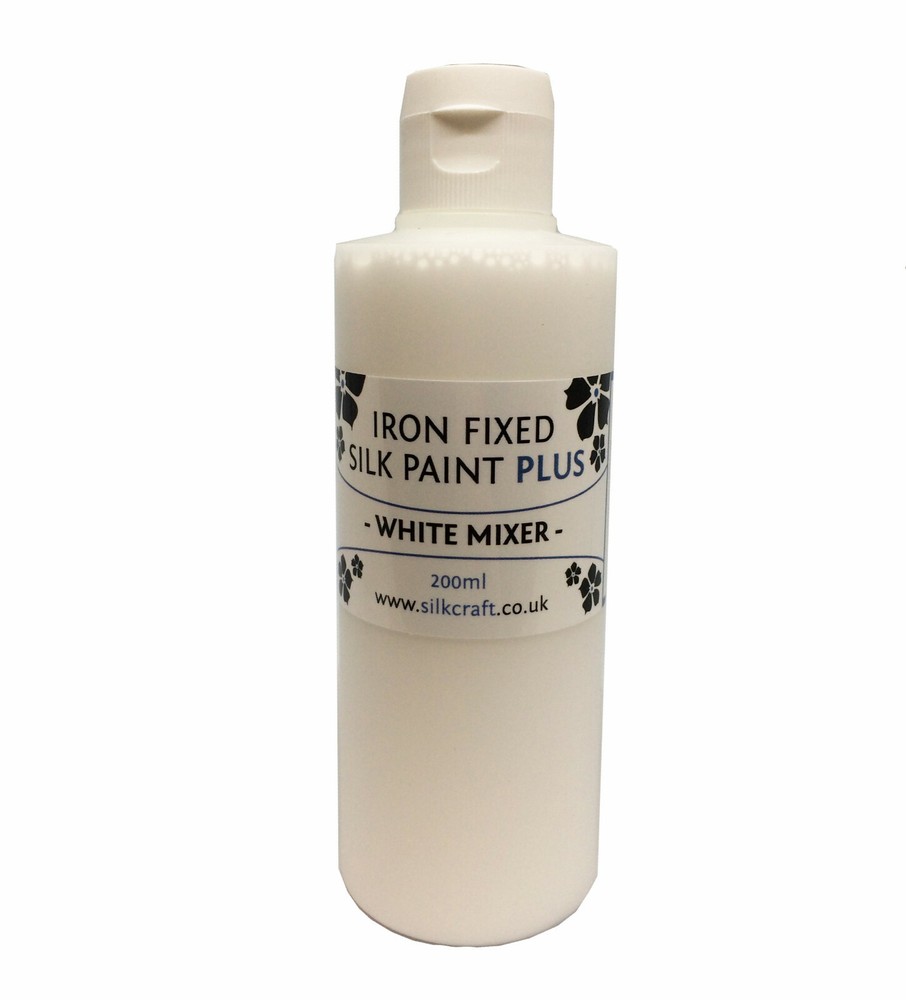 Silkcraft Silk Paint Plus – Iron Fixed 200ml – white mixer – for silk painting