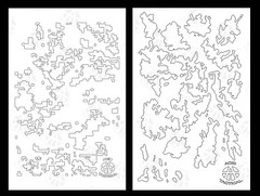 2pk ADHESIVE Camouflage Airbrush SprayPaint Duracoat Gun Stencils A-TACS DIGITAL