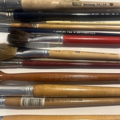Lot Of Vintage Artist Paint Brushes Simmons Grumbacher Wellera Folkflirt Etc