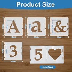 Letter Stencils for Painting, 65PCS Alphabet Stencils for Crafts Reusable, In…
