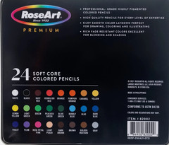 COLORED PENCILS by Rose Art Premium 24ct