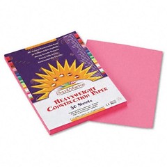 Pacon Sunworks Groundwood Construction Paper – 12″ X 9″ – Pink (7003)