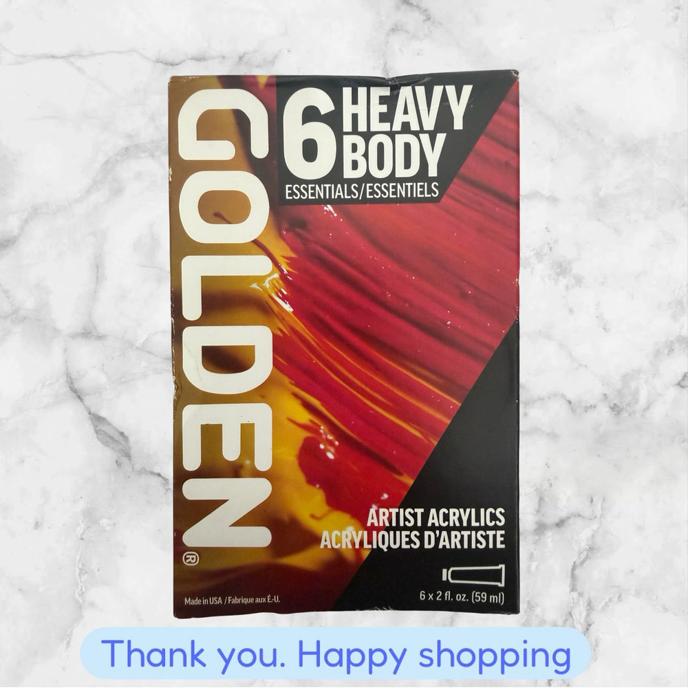Golden Heavy Body Essentials Artist Acrylics Color Mixing Set, 6ct NEW SHIPPING
