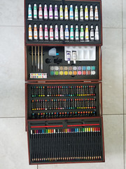 Art 101 Artist Kit in Wooden Travel Case by DM Creations #53187PDQ