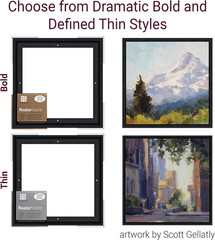 Floaterframe | 11″X14″ | 7/8″ Depth | Thin Style | Hardwood Floating Frame in Bl